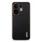 For vivo S30 AZNS Electroplated Edge Carbon Fiber Texture Phone Case(Black) - 2