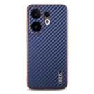 For vivo S30 AZNS Electroplated Edge Carbon Fiber Texture Phone Case(Blue) - 2