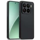 For Xiaomi 15 Ultra-thin Plain Skin Leather Phone Case(Black) - 1
