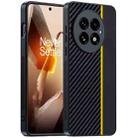 For OnePlus 13 Ultra-thin Carbon Fiber Texture Printing Phone Case(Black Yellow) - 1