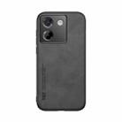 For Xiaomi Poco M7 Pro 5G Skin Feel Magnetic Leather Back Phone Case(Dark Grey) - 2