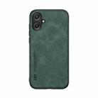For Samsung Galaxy A06 5G Skin Feel Magnetic Leather Back Phone Case(Green) - 2