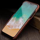 For iPhone X / XS QIALINO Shockproof Cowhide Leather Protective Case with Card Slot(Light Brown) - 3