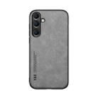 For Samsung Galaxy S25 5G Skin Feel Magnetic Leather Back Phone Case(Light Grey) - 2