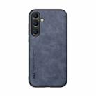 For Samsung Galaxy S25 5G Skin Feel Magnetic Leather Back Phone Case(Blue) - 2