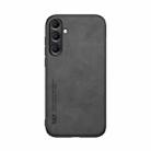 For Samsung Galaxy S25+ 5G Skin Feel Magnetic Leather Back Phone Case(Dark Grey) - 2
