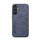 For Samsung Galaxy S25+ 5G Skin Feel Magnetic Leather Back Phone Case(Blue) - 2