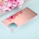 For iPhone 12 mini TPU + Acrylic Luxury Plating Mirror Phone Case Cover(Rose Gold) - 2