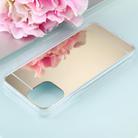For iPhone 12 mini TPU + Acrylic Luxury Plating Mirror Phone Case Cover(Gold) - 2