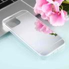 For iPhone 12 mini TPU + Acrylic Luxury Plating Mirror Phone Case Cover(Silver) - 1