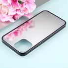 For iPhone 12 / 12 Pro TPU + Acrylic Luxury Plating Mirror Phone Case Cover(Black Silver) - 2