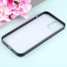 For iPhone 12 / 12 Pro TPU + Acrylic Luxury Plating Mirror Phone Case Cover(Black Silver) - 3