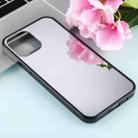 For iPhone 12 Pro Max TPU + Acrylic Luxury Plating Mirror Phone Case Cover(Black Silver) - 1