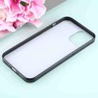 For iPhone 12 Pro Max TPU + Acrylic Luxury Plating Mirror Phone Case Cover(Black Silver) - 3