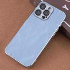 For iPhone 16 Pro Electroplating Snowflake PC Hybrid TPU Phone Case(Blue) - 1