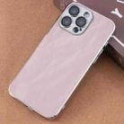 For iPhone 16 Pro Electroplating Snowflake PC Hybrid TPU Phone Case(Pink) - 1