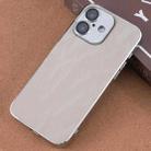 For iPhone 16 Plus Electroplating Snowflake PC Hybrid TPU Phone Case(Bark Color) - 1