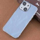 For iPhone 15 Electroplating Snowflake PC Hybrid TPU Phone Case(Blue) - 1