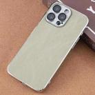For iPhone 13 Pro Max Electroplating Snowflake PC Hybrid TPU Phone Case(Light Green) - 1
