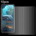 For UNIHERTZ Shark 5G 10pcs 3D 0.3mm Fine Hole High Aluminum Tempered Glass Film - 1