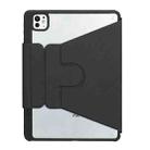 For iPad Pro 11 2024 L13-A 360 Rotation Acrylic Transparent Bluetooth Keyboard Leather Case With Touch Control(Black) - 3