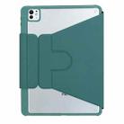 For iPad Pro 11 2024 L13-A 360 Rotation Acrylic Transparent Bluetooth Keyboard Leather Case With Touch Control(Green) - 3
