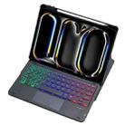 For iPad Pro 11 2024 L13-AS 360 Rotation Acrylic Transparent Bluetooth Keyboard Leather Case With Touch Control / Backlight(Black) - 1