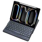 For iPad Pro 11 2024 L13-B 360 Rotation Acrylic Transparent Bluetooth Keyboard Leather Case(Black) - 1