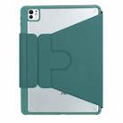 For iPad Pro 11 2024 L13-B 360 Rotation Acrylic Transparent Bluetooth Keyboard Leather Case(Green) - 3