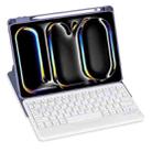 For iPad Pro 11 2024 L13-B 360 Rotation Acrylic Transparent Bluetooth Keyboard Leather Case(Purple) - 1