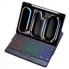 For iPad Pro 11 2024 L13-BS 360 Rotation Acrylic Transparent Bluetooth Keyboard Leather Case with Backlight(Black) - 1