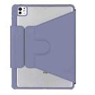 For iPad Pro 11 2024 L13-BS 360 Rotation Acrylic Transparent Bluetooth Keyboard Leather Case with Backlight(Purple) - 3