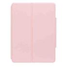 For iPad Pro 11 2024 YL13 360 Rotation Acrylic Transparent Round Keycap Bluetooth Keyboard Leather Case(Pink) - 2