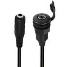 3.5mmTRS Stereo Thread Fixed Embedded Ground Plug Panel Audio Cable, Length: 0.3m(Female to Female) - 1