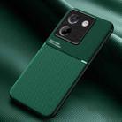 For Xiaomi Poco M7 Pro 5G Classic Tilt Strip Grain Magnetic PC Hybrid TPU Phone Case(Green) - 1
