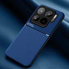 For Xiaomi 15S Pro Classic Tilt Strip Grain Magnetic PC Hybrid TPU Phone Case(Blue) - 1