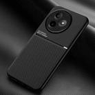 For Redmi K80 Ultra Classic Tilt Strip Grain Magnetic PC Hybrid TPU Phone Case(Black) - 1