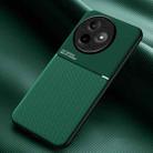 For Redmi K80 Ultra Classic Tilt Strip Grain Magnetic PC Hybrid TPU Phone Case(Green) - 1