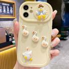 For iPhone 12 Creative 3D Duck Design Sliding Window Full Coverage Phone Case(Yellow) - 1