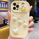 For iPhone 12 Pro Creative 3D Duck Design Sliding Window Full Coverage Phone Case(Yellow) - 1