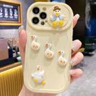 For iPhone 13 Pro Max Creative 3D Duck Design Sliding Window Full Coverage Phone Case(Yellow) - 1