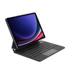 For Samsung Galaxy Tab S10+ / S9 FE+ P810 Magnetic Bluetooth Keyboard Leather Tablet Case(Black) - 1