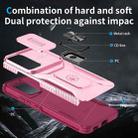 For Samsung Galaxy S22 5G Sliding Camshield Holder Phone Case(Pink + Rose Red) - 3