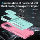 For Samsung Galaxy S22 5G Sliding Camshield Holder Phone Case(Grey Green + Pink) - 3