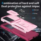 For Samsung Galaxy S25 Ultra 5G Sliding Camshield Holder Phone Case(Pink + Rose Red) - 3