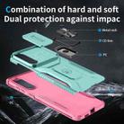 For Samsung Galaxy S25 Edge 5G Sliding Camshield Holder Phone Case(Pink + Grey Green) - 3