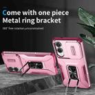 For Samsung Galaxy S25 Edge 5G Sliding Camshield Holder Phone Case(Pink + Rose Red) - 2