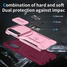 For Samsung Galaxy S25 Edge 5G Sliding Camshield Holder Phone Case(Pink + Rose Red) - 3