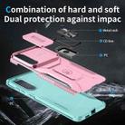 For Samsung Galaxy S25 Edge 5G Sliding Camshield Holder Phone Case(Grey Green + Pink) - 3