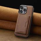 For iPhone 16 Pro Max LC.IMEEKE L5 Series Detachable RFID Card Bag Magsafe Phone Case(Brown) - 2